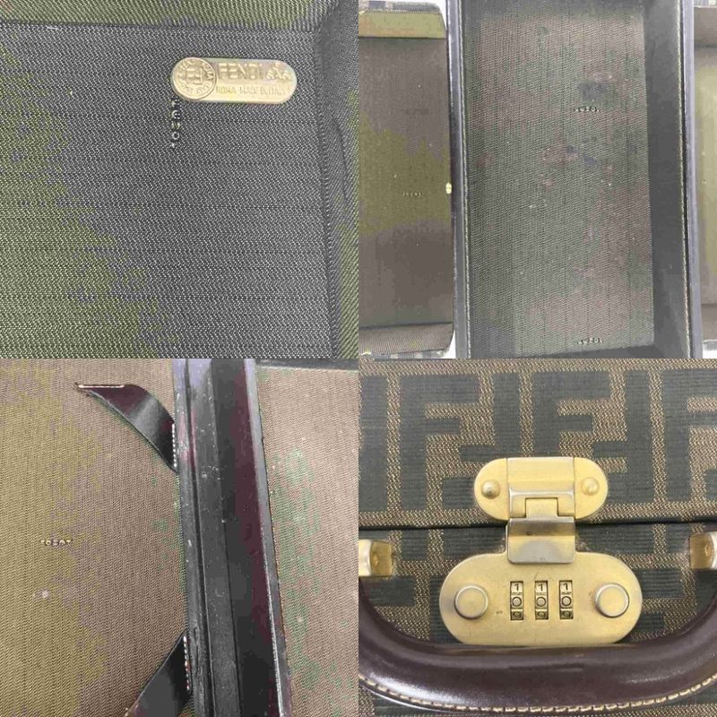 Fendi Zucca Pattern Shoulder Bag Vanity Vintage