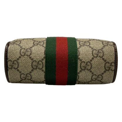 Gucci Shoulder Bag Ophidia Mini Beige Ebony Dark Brown Leather