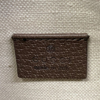 Gucci Shoulder Bag Ophidia Mini Beige Ebony Dark Brown Leather