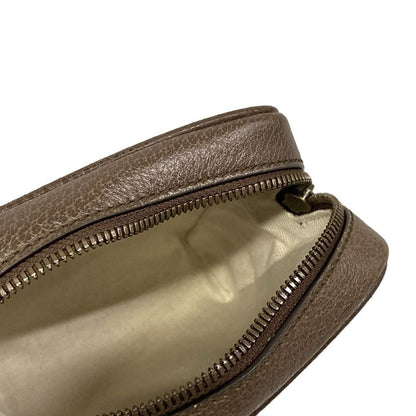 Gucci Shoulder Bag Ophidia Mini Beige Ebony Dark Brown Leather
