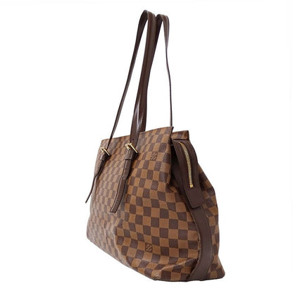 Louis Vuitton Tote Damier Canvas Chelsea Brown Handbag Large Commuting to School