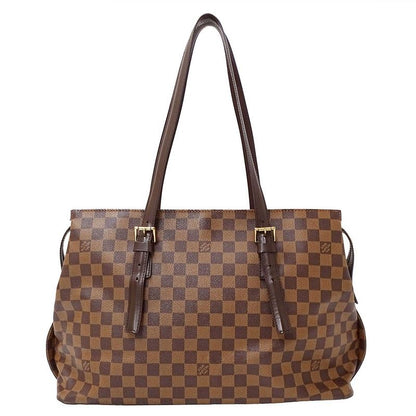 Louis Vuitton Tote Damier Canvas Chelsea Brown Handbag Large Commuting to School