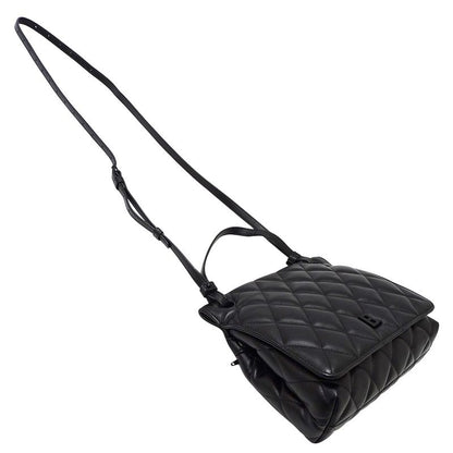 Balenciaga Shoulder Bag Leather Touch Puffy Black Quilted