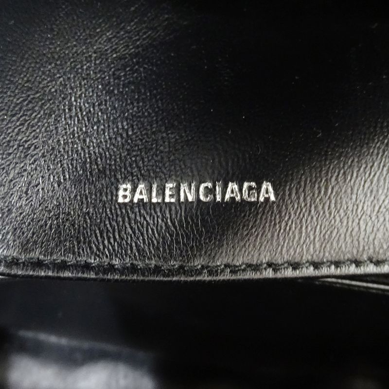 Balenciaga Shoulder Bag Leather Touch Puffy Black Quilted
