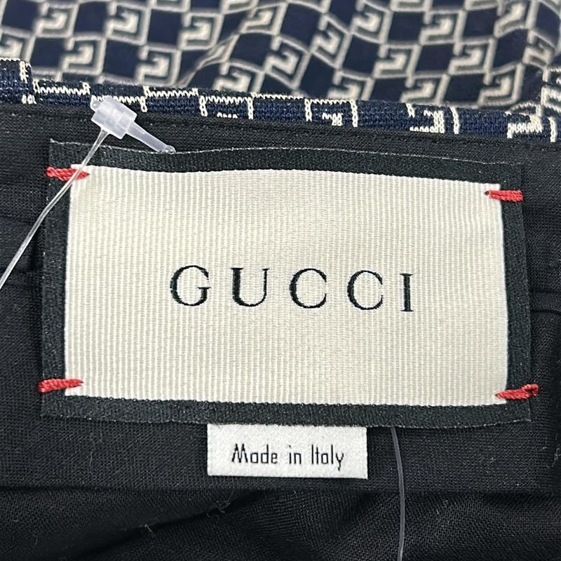 Gucci Pants 38 S Dark Navy Ivory Red