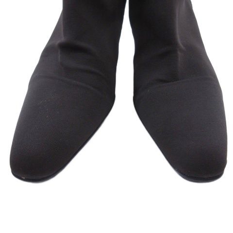 Prada Sports Sport Logo Long Boots Fabric Brown 38.5