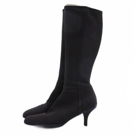 Prada Sports Sport Logo Long Boots Fabric Brown 38.5