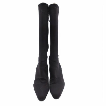 Prada Sports Sport Logo Long Boots Fabric Brown 38.5