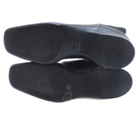 Prada Side Gore Short Boots Black 36.5