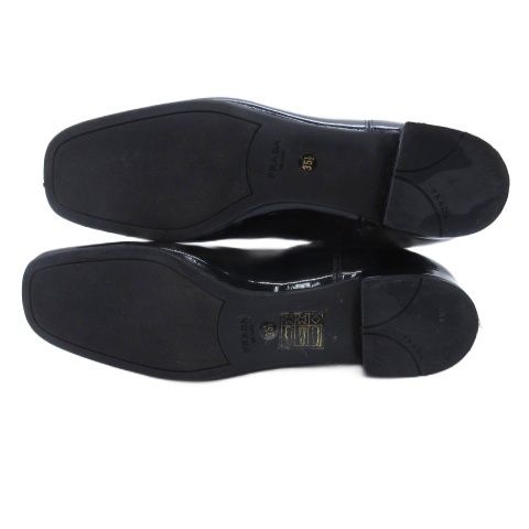 Prada Enamel Side Gore Boots Black 35.5