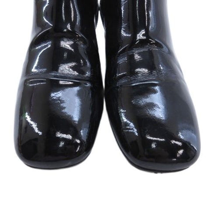 Prada Enamel Side Gore Boots Black 35.5