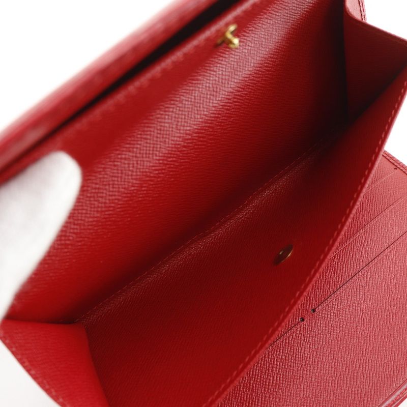 Louis Vuitton Porte Tresor International Trifold Epi Leather Castilian Red