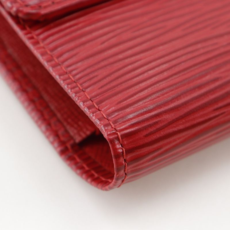 Louis Vuitton Porte Tresor International Trifold Epi Leather Castilian Red