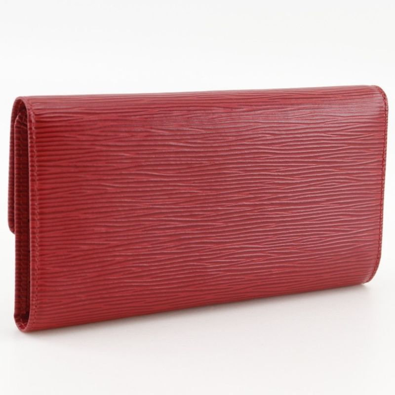 Louis Vuitton Porte Tresor International Trifold Epi Leather Castilian Red