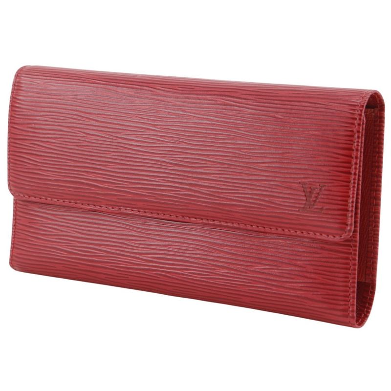 Louis Vuitton Porte Tresor International Trifold Epi Leather Castilian Red
