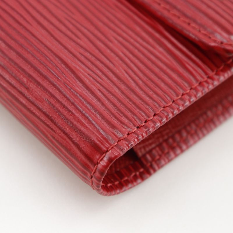 Louis Vuitton Porte Tresor International Trifold Epi Leather Castilian Red