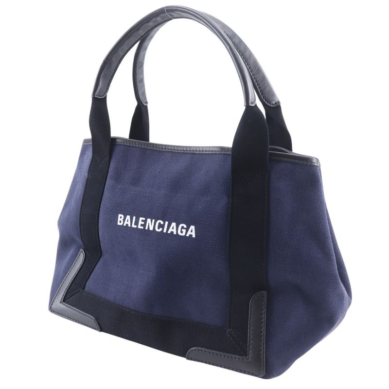 Balenciaga Navy Cabas S Canvas Blue Tote