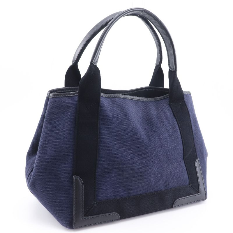 Balenciaga Navy Cabas S Canvas Blue Tote