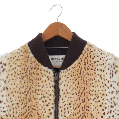 Saint Laurent Anthony Va Carre Lo Goatskin Alpaca Cheetah Leopard Print Jacket