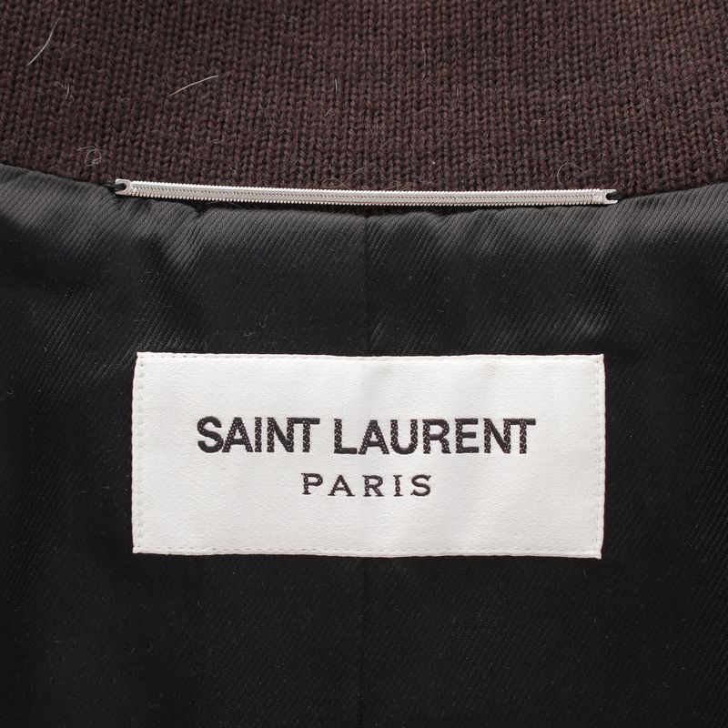 Saint Laurent Anthony Va Carre Lo Goatskin Alpaca Cheetah Leopard Print Jacket