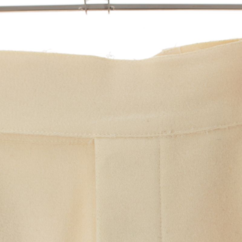 Gucci Wool Side Adjustment Star Pleated Button Fly Pants Trousers Beige 42