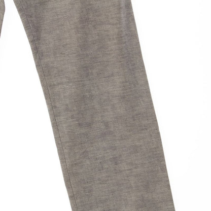 Dior Galiano Era Double Belt Side Line Studs Denim Pants Gray 38