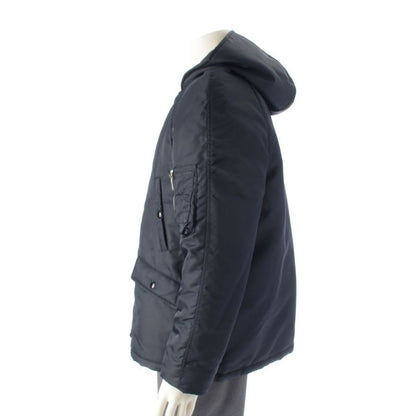 Saint Laurent Eddie Era Hooded Military Coat Flight Jacket Navy 46