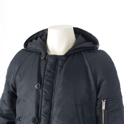 Saint Laurent Eddie Era Hooded Military Coat Flight Jacket Navy 46