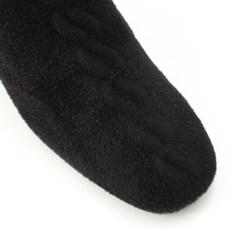 Hermes Voltige Wool Leather Exlibris Knit Boots Black 35 2 1