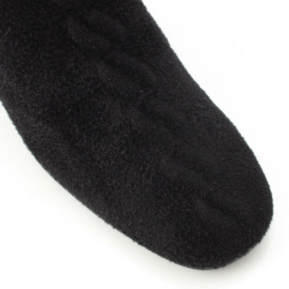 Hermes Voltige Wool Leather Exlibris Knit Boots Black 35 2 1