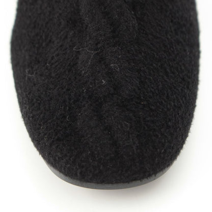 Hermes Voltige Wool Leather Exlibris Knit Boots Black 35 2 1