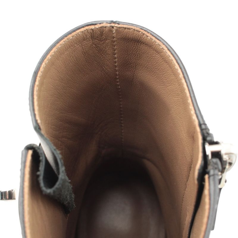 Hermes Saint Germain Kelly Short Boots Black 36