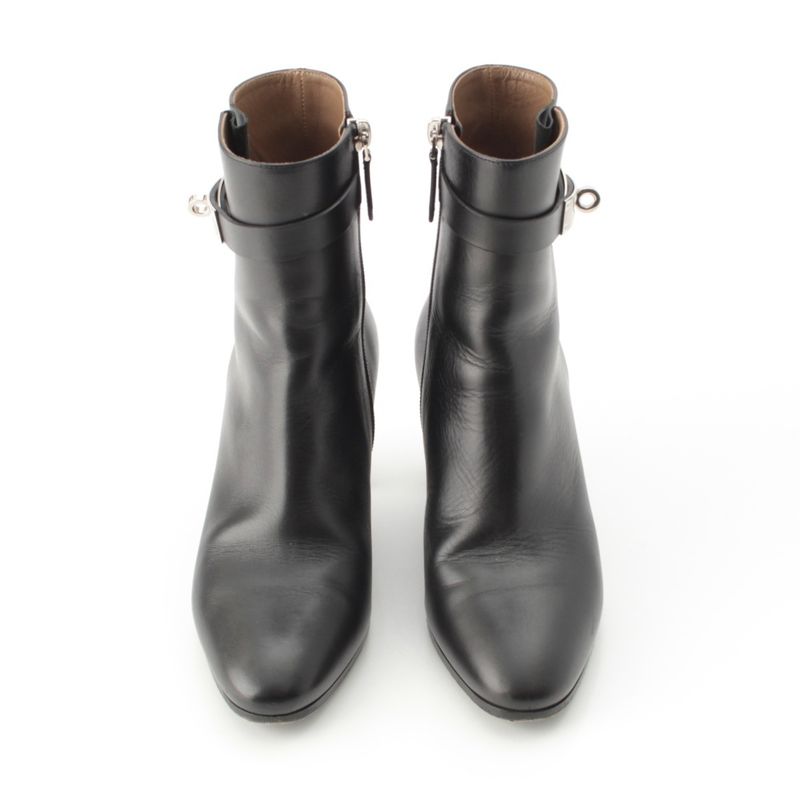 Hermes Saint Germain Kelly Short Boots Black 36