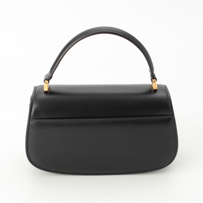 Dior 30 Montane Avenue Calf Leather 2-Way Shoulder Handbag Black