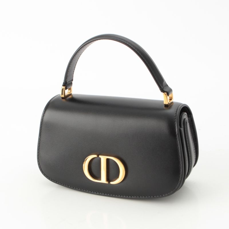 Dior 30 Montane Avenue Calf Leather 2-Way Shoulder Handbag Black