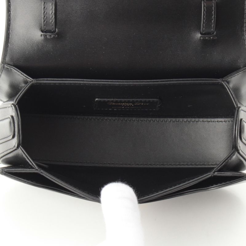 Dior 30 Montane Avenue Calf Leather 2-Way Shoulder Handbag Black