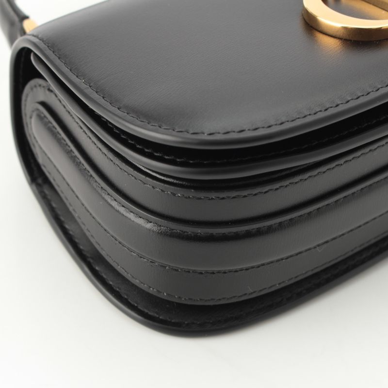Dior 30 Montane Avenue Calf Leather 2-Way Shoulder Handbag Black