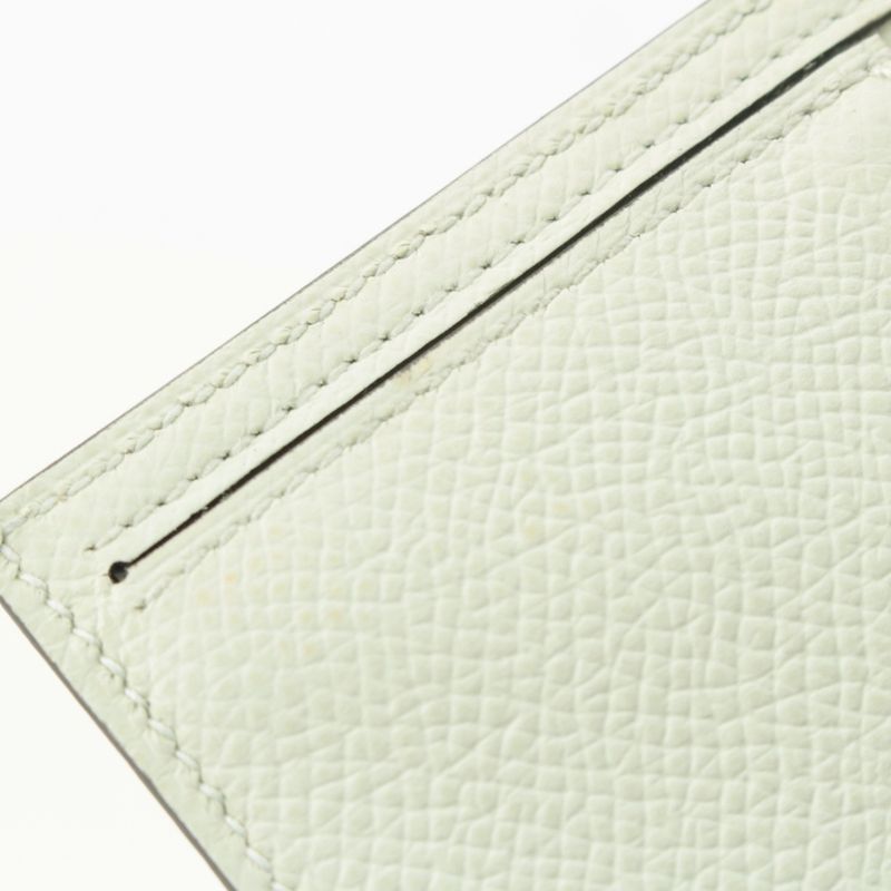 Hermes Bearn Souffle Epsom Wallet Silver Valfiz