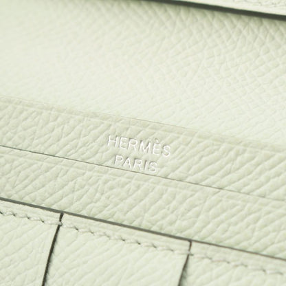 Hermes Bearn Souffle Epsom Wallet Silver Valfiz