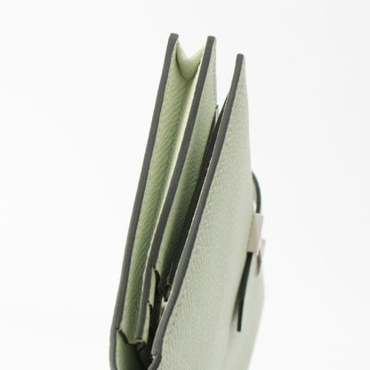 Hermes Bearn Souffle Epsom Wallet Silver Valfiz