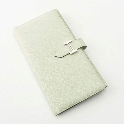 Hermes Bearn Souffle Epsom Wallet Silver Valfiz