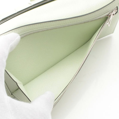 Hermes Bearn Souffle Epsom Wallet Silver Valfiz