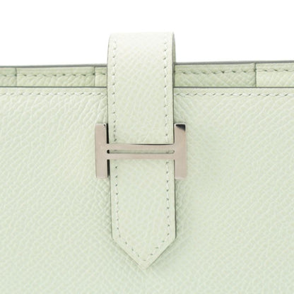 Hermes Bearn Souffle Epsom Wallet Silver Valfiz