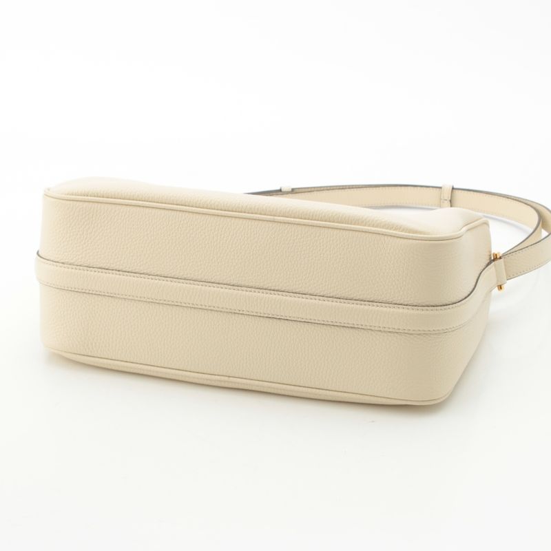 Gucci Horsebit Half Shoulder Bag White