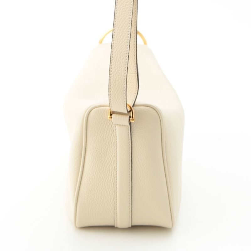 Gucci Horsebit Half Shoulder Bag White