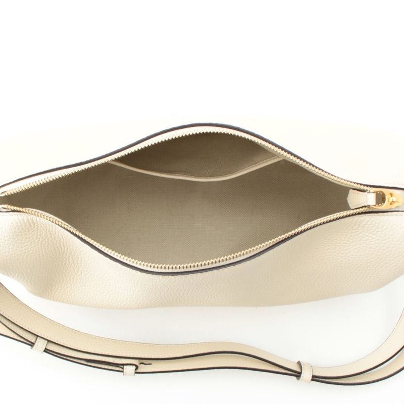 Gucci Horsebit Half Shoulder Bag White