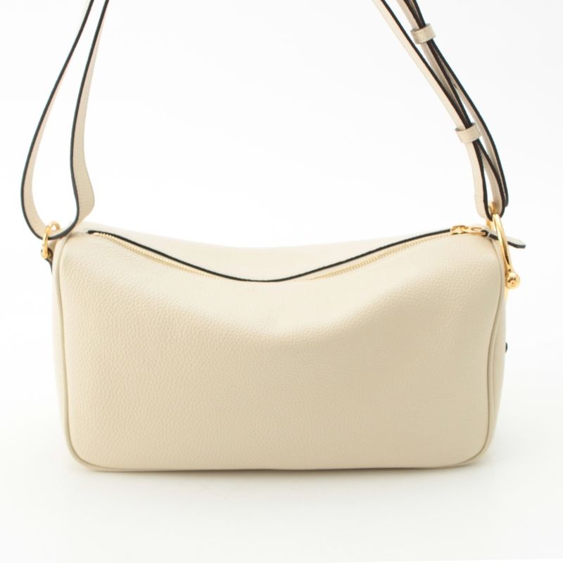 Gucci Horsebit Half Shoulder Bag White