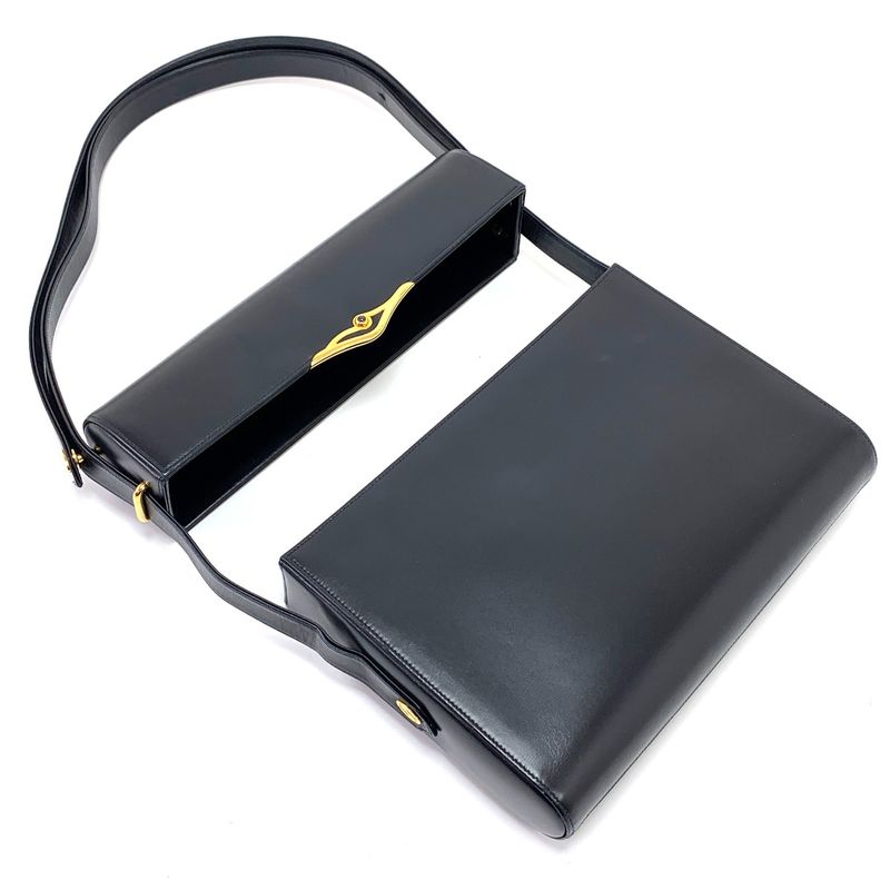 Cartier Saffiano Line Shoulder Bag Black