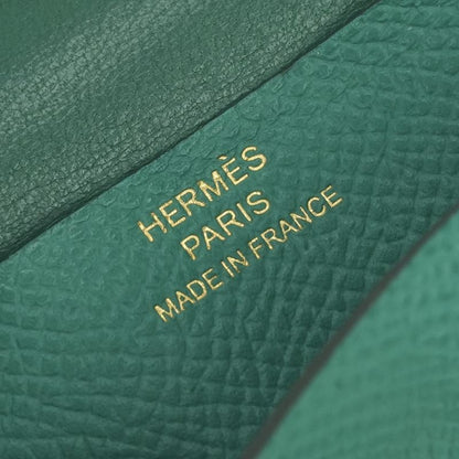 Hermes Bearn Mini Wallet with Coin Purse Bifold Mini Epsom Vertigo Vert Green