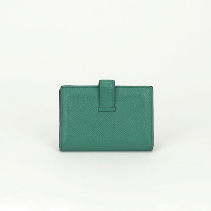 Hermes Bearn Mini Wallet with Coin Purse Bifold Mini Epsom Vertigo Vert Green